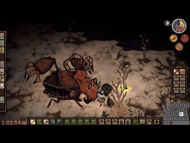 DST Enraged Klaus Solo Speedrun Kill on Day 10 in 1:17:49 - Don't Starve Together