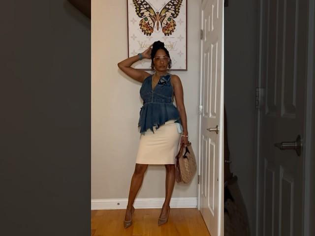 #ZeroWaste #Upcycled Denim Peplum top