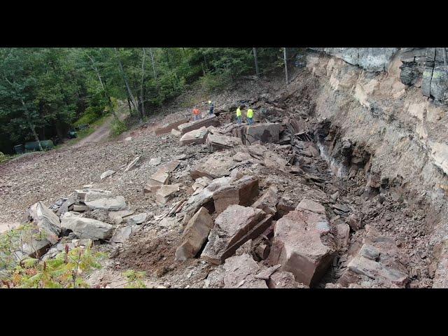 Blasting and moving rock