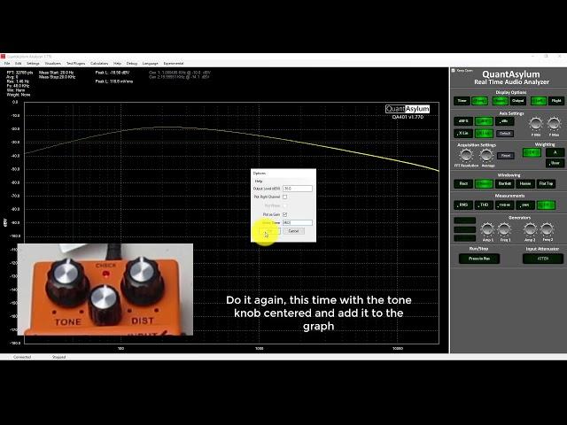 QA401 Measuring Composite Frequency Response of a Boss DS1 Distortion Pedal