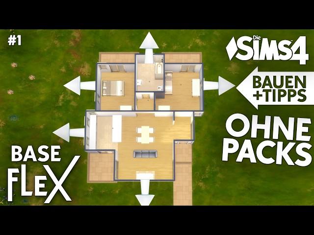 FLEXIBLES Die Sims 4 Haus bauen ohne Packs | Base Flex #1: Grundriss (deutsch)