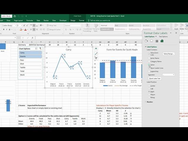 EAF #93 - Using Excel to Code Sport - Part 5 - Assessing Form and Expected Performance