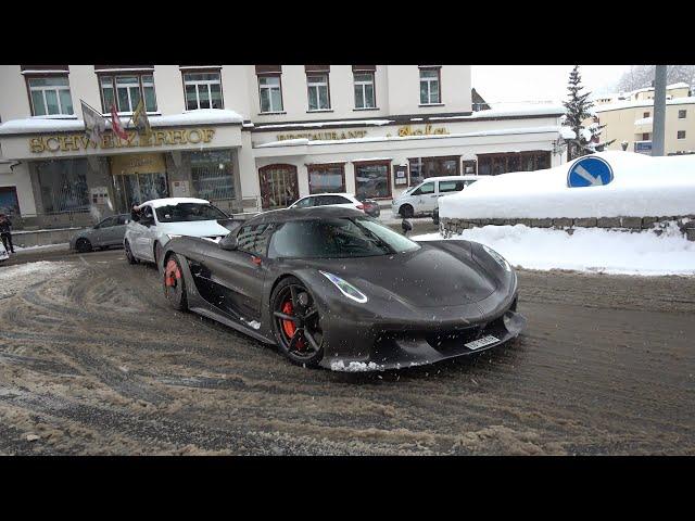 Supercars in St. Moritz 2024 - Jesko, Gemballa, Zagato, GT BlackSeries and more!