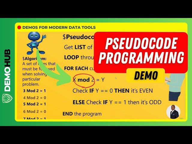 Demohub Tips //  Intro to Pseudocode & Algorithms: Beginner Programming Explained | www.demohub.dev