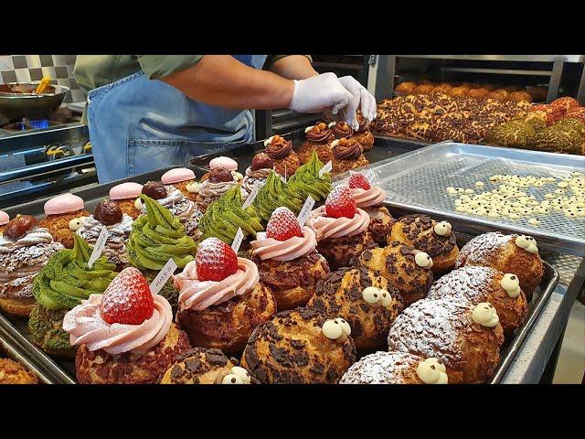 Cream Puffs : How to make 7 kinds of Craquelin Choux - Korean Food [ASMR]