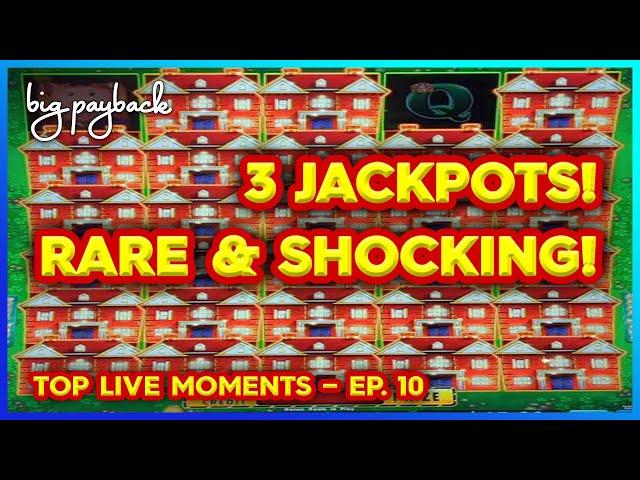 3 LIVE JACKPOTS - Super Mansions Huff N' Even More Puff! Top Casino Moments LIVE! (Ep. 10)