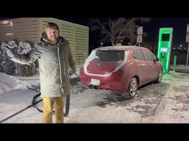 I Froze 2 Nissan LEAFs For A Cold Weather Experiment! And It Didn't Go To Plan...