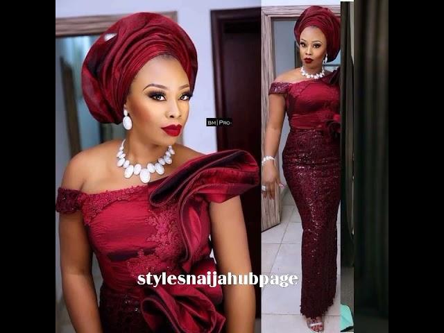 Fashionable Asoebi Gown Styles For African Ladies/women.#stylesnaijahub #youtube