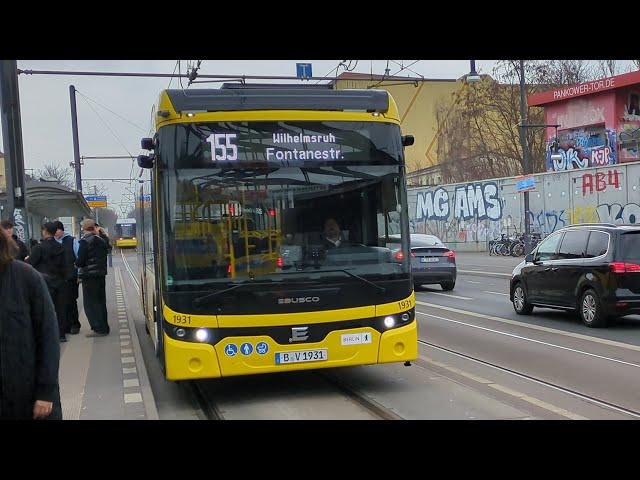 Berlin Bus|Mitfahrt im Ebusco EE 22 auf dem 155 von S+U Pankow bis Masurenstraße