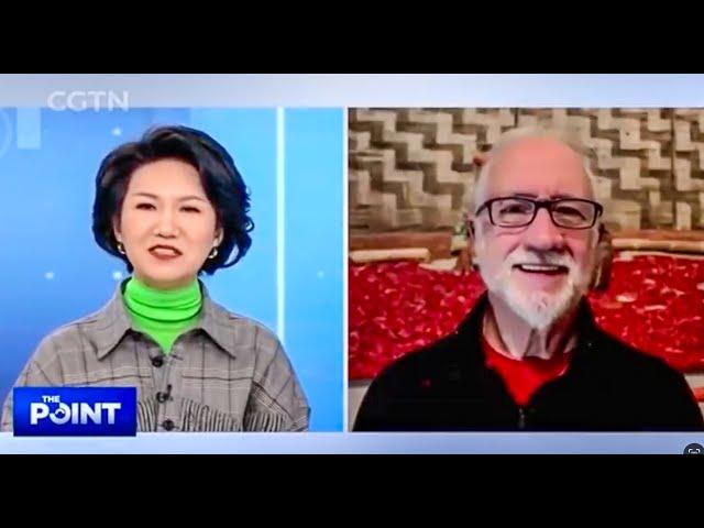 Chinese TV interview with CGTN anchor Liu Xin about  my 'Cycling China with Peter Crosby' series