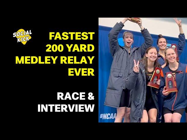 2023 WOMENS NCAA 200 MEDLEY RELAY RECORD SWIM BY VIRGINIA