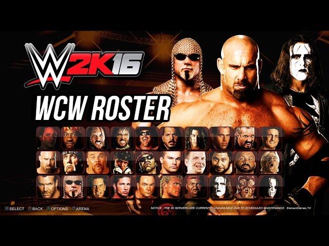 WWE 2K16 Roster - WCW Superstars! - PS4/XB1 Menu Notion