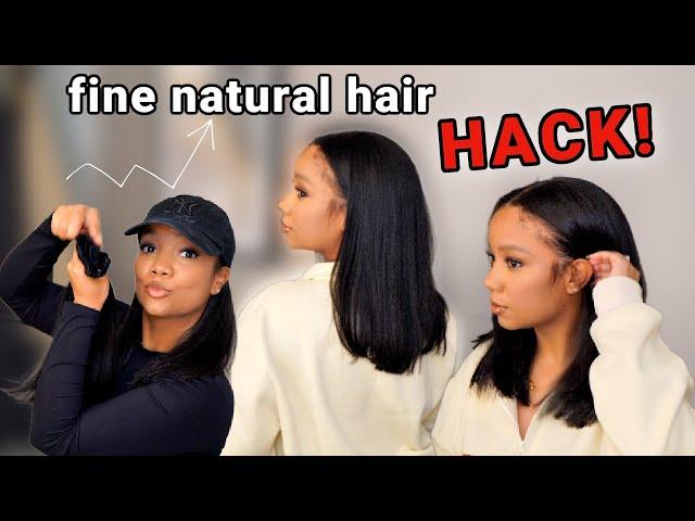 Fine Natural Hair HACK! | The MOST NATURAL Seamless Clip-ins I've Tried ft. Lashey Hair