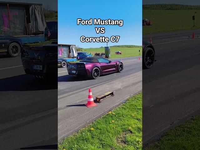US CAR Battle Corvette VS Mustang #dragline #dragrace #efrgermany