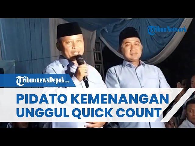 UNGGUL Quick Count Pilkada Depok Paslon Supian Suri Rayakan Kemenangan di Depan Ratusan Pendukung