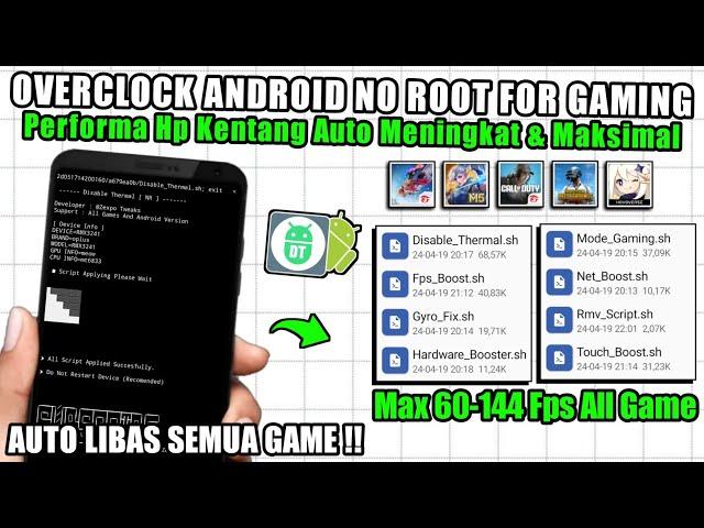 MAX 60-144 FPS‼️Overclock Android No Root Untuk Mengatasi Lag Saat Main Game100% HP AUTO LANCAR 