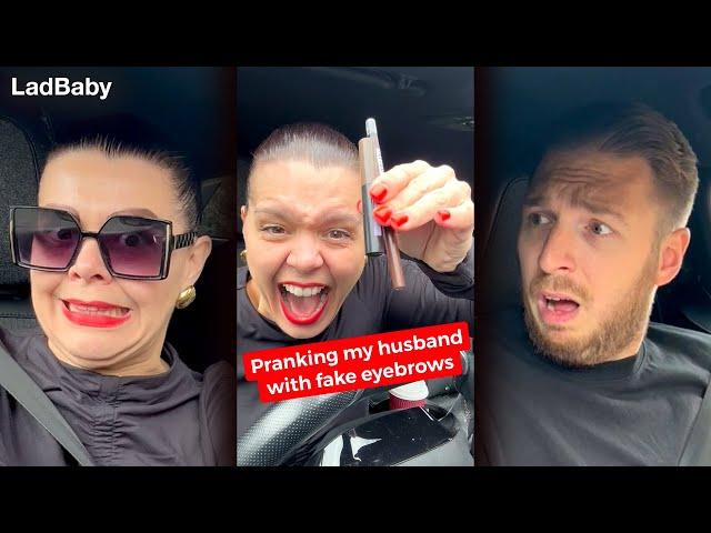 Pranking my Husband with fake eyebrows 