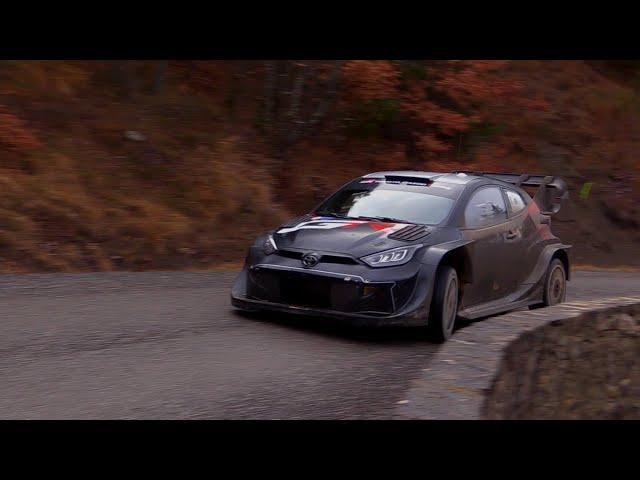 Tests Rallye Monte Carlo 2025 - Elfyn Evans - Toyota Yaris Rally1 - Flat out in the fog