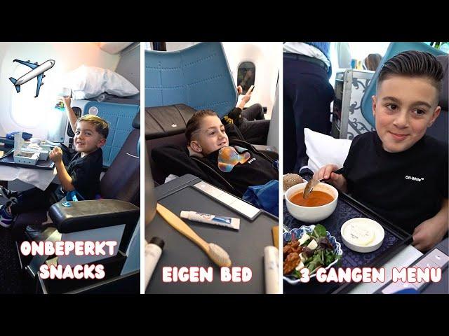 EERSTE KEER MET 3 KINDEREN BUSINESS CLASS VLIEGEN | #856