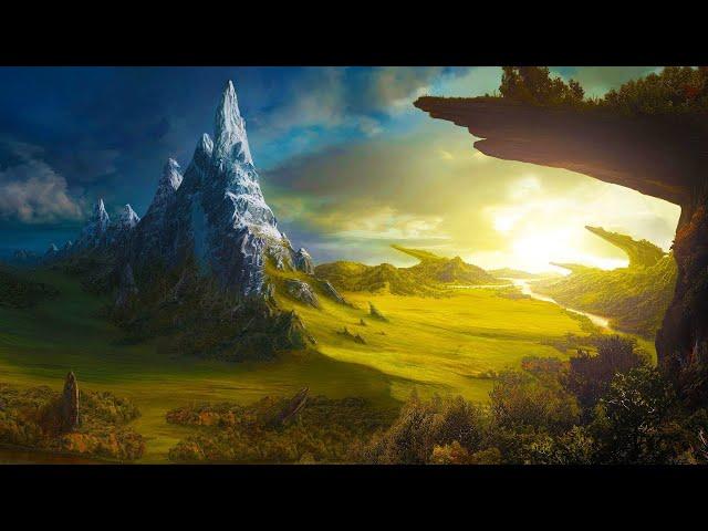 Beautiful New Age Female Vocal Relaxing Music for Meditation | Fantasy Art Landscapes in Background