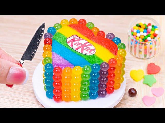 Best Miniature KitKat Chocolate Cake Decorating | Colorful Heart Chocolate Ideas | 1000+Yummy Cake