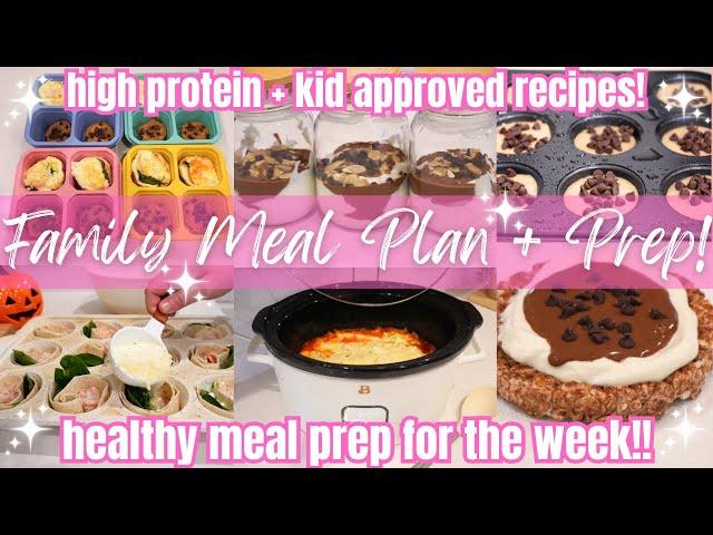 High Protein Family Meal Prep! Healthy Meal Prep For The Week 2024! Family Meal Plan + Meal Prep!