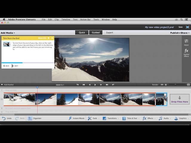 Using Guided Edits in Premiere Elements 12