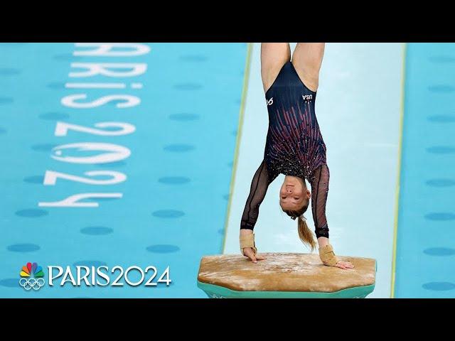 Jade Carey RALLIES BACK on vault after uncharacteristic floor routine | Paris Olympics | NBC Sports