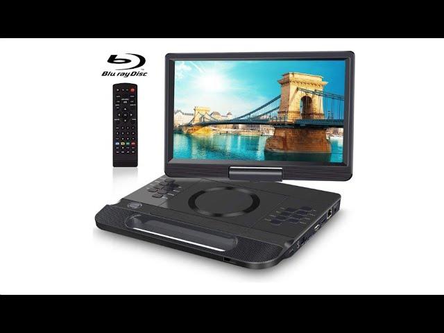 FANGOR 12 Inch Portable Blu Ray Player with Rechargeable Battery and Remoto Control