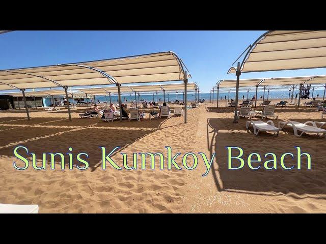 SIDE KUMKOY Sunis Kumkoy Beach Resort & Spa Hotel 5* BEACH WALK TURKEY  #side #kumkoy #turkey