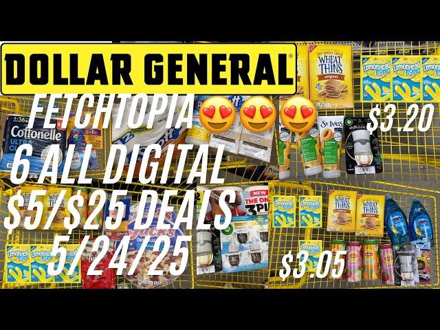 Dollar General $5/$25 - Saturday 5/24/25 - Fetchtopia- All Digital Deals - Dollar General Couponing