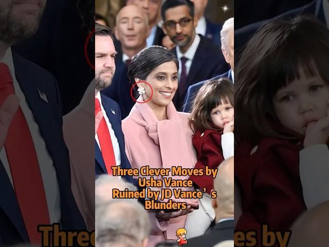 Three Clever Moves by Usha Vance, Ruined by JD Vance's Blunders.#shorts #usa #shortspay+ #trump