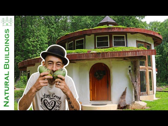 Permaculture Designer Builds Unique Straw Bale Home!