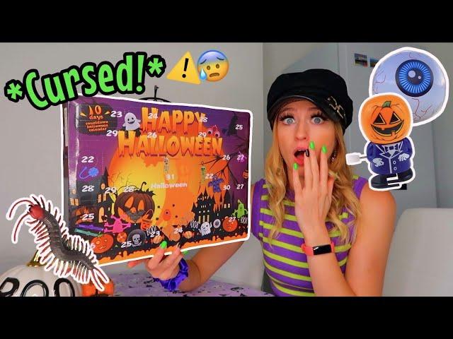 UNBOXING A *CURSED* MYSTERY HALLOWEEN FIDGET ADVENT CALENDAR!! *24 MYSTERY BOXES!*