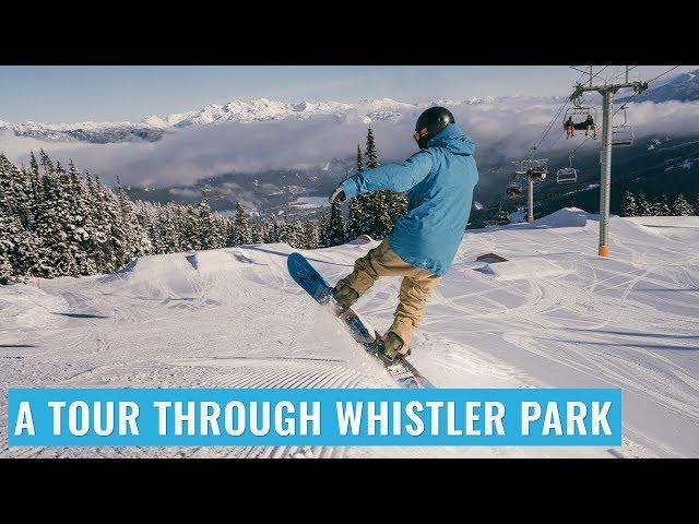 A Tour Through Whistler Terrain Park On A Snowboard