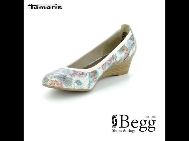 Tamaris Myrica 81 22304-20908 Floral print Wedge Shoes