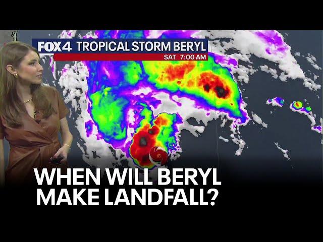 Tropical Storm Beryl: Latest projected path, possible impact to Texas