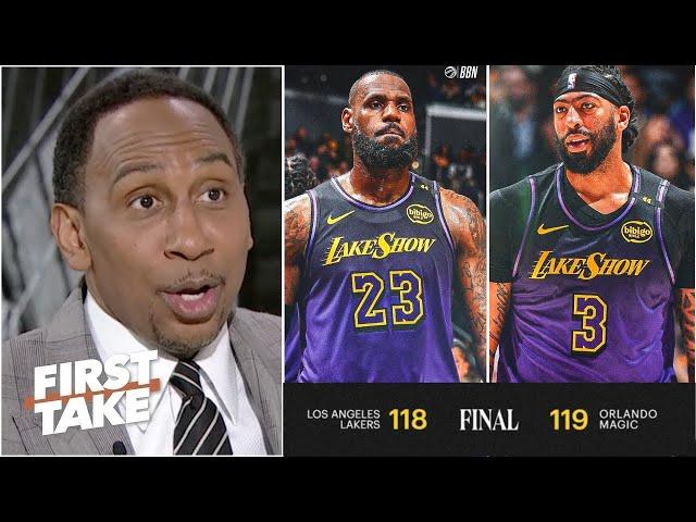 FIRST TAKE | Lakers really choked!? - Stephen A. on LeBron & AD missing clutch free throws vs. Magic