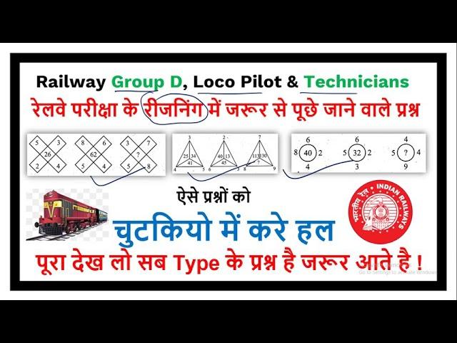 Reasoning for Railways exam in hindi| RRB ALP Reasoning|Locopilot Reasoning|Group D reasoning Part-1