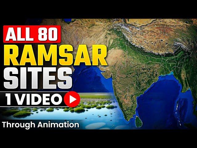 80 RAMSAR Sites In India 2023-24 | What Is Ramsar Site Convention ? UPSC Prelims 2024 | UPSC 2025