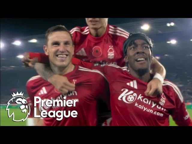 Chris Wood blasts Nottingham Forest 2-1 in front of Leicester City | Premier League | NBC Sports