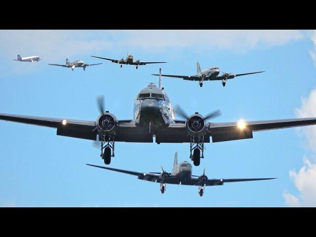 DC-3 Mass Landing: 20x Daks at Faßberg (70 Years Berlin Airlift)