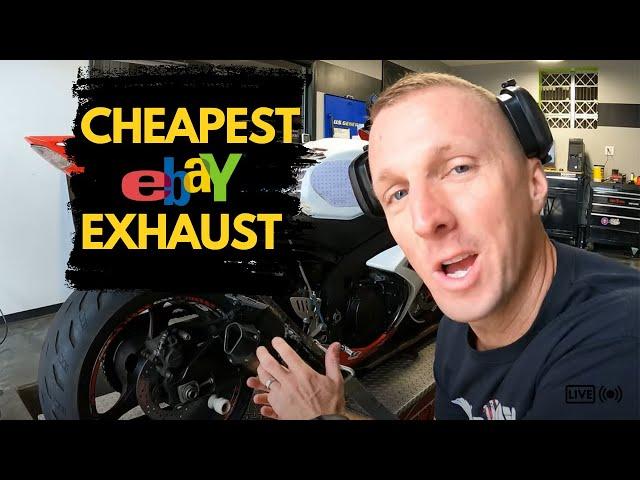 GSXR 1000 Comes in with SUPER SMALL Ebay Exhaust