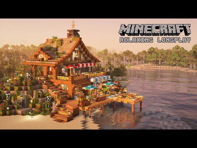 We Built a Peaceful Beach House - Minecraft Relaxing Longplay (No Commentary)