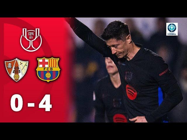 Lewandowski trifft doppelt für enstpannten Einzug ins Achtelfinale! | UD Barbastro - FC Barcelona