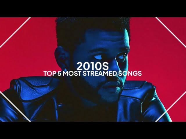 top 5 most streamed songs from each year of the 2010s