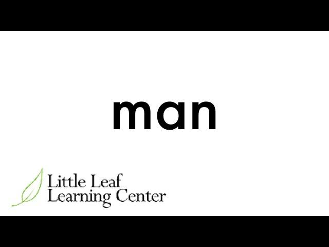 "man" sight words made easy