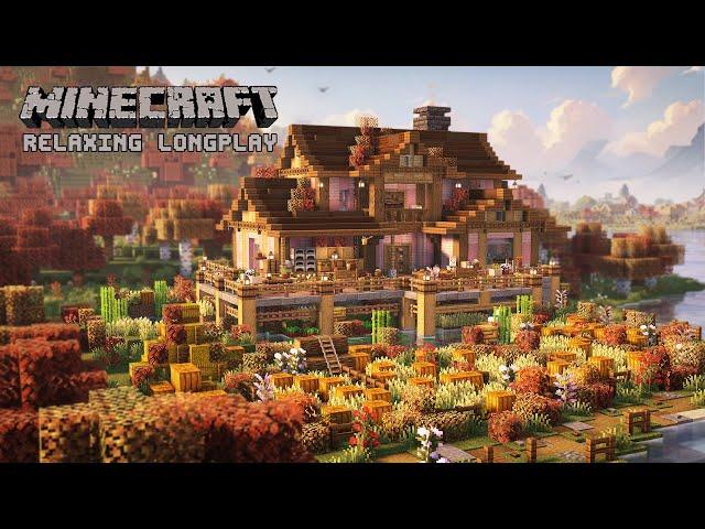 We Built a Cozy Autumn Cottage House - Minecraft Relaxing Longplay (No Commentary)