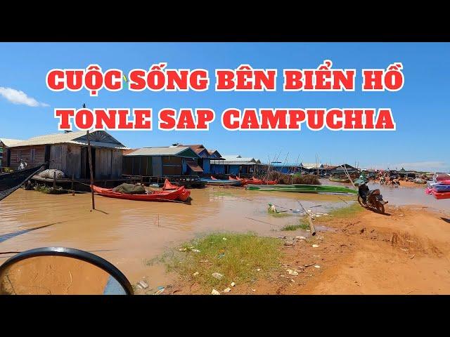 Chạy dọc theo sông Siem Reap vế tới Biển Hồ Tonle Sap Campuchia