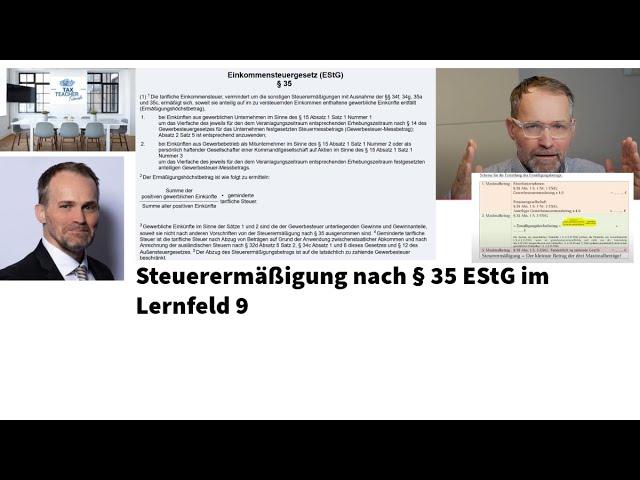 Steuerermäßigung nach 35 EStG im Lernfeld 9